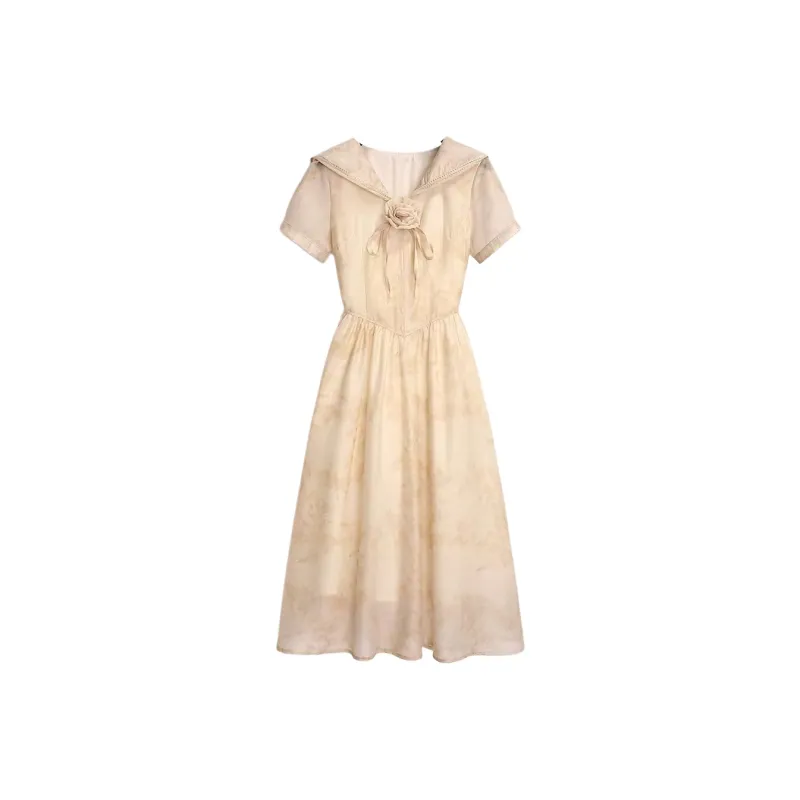 ABCMININ Short Sleeved Dress Women's-0