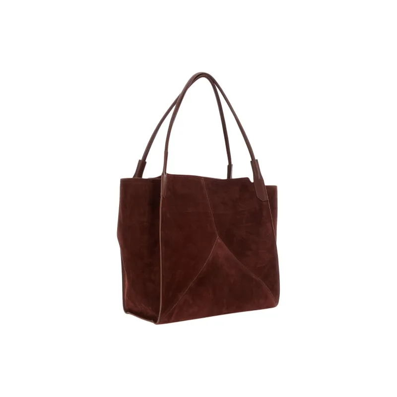 Victoria Beckham Patchwork Design Tote Bag, Shopping Bag, Handbag Women's Brown-2