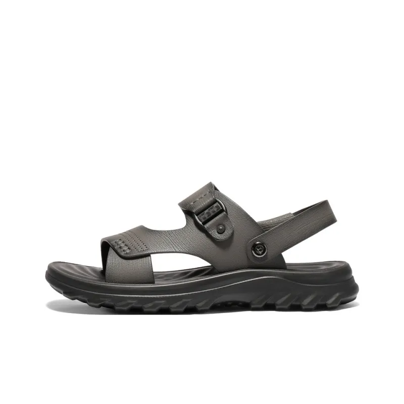 BELLE Beach Sandals Men Black, Gray-4