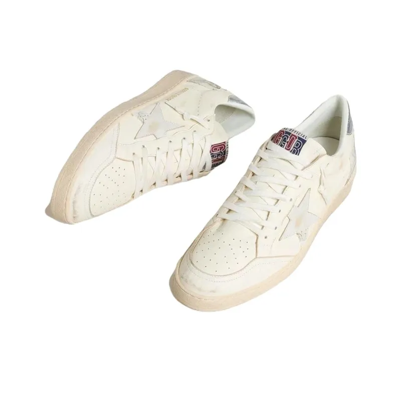 Golden Goose Ball Star LTD Low Top Skateboard Shoes Men's White-2