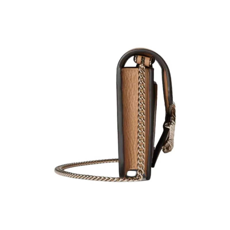 GUCCI Dionysus Grain Leather Wallet, Shoulder Bag Women's Beige-2
