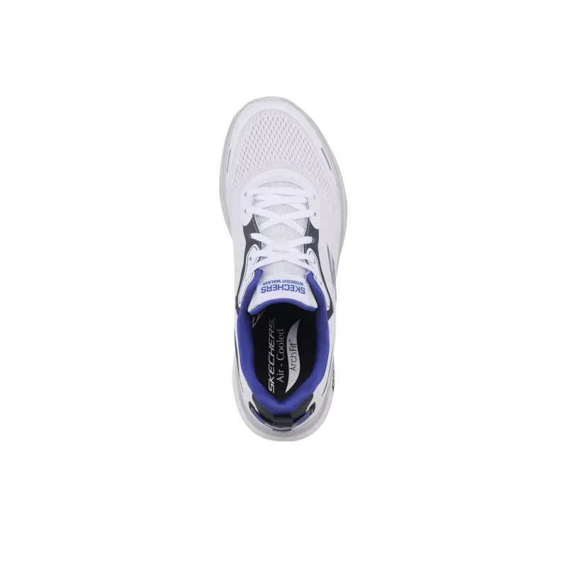 Skechers Go Walk Workout Walker Low Top Casual Shoes Men's White Blue-3