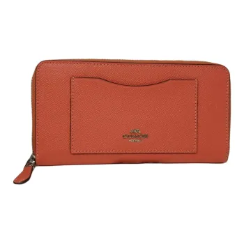 COACH Leather Wallet Women's Orange
