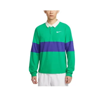 Nike Dri FIT ADVCourt Slam SS25 Tennis Top Men's Stadium Green/Midnight Blue/White