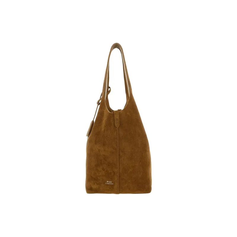 Polo Ralph Lauren Leather Tote Bag, Shopping Bag, Handbag Women's Beige-2