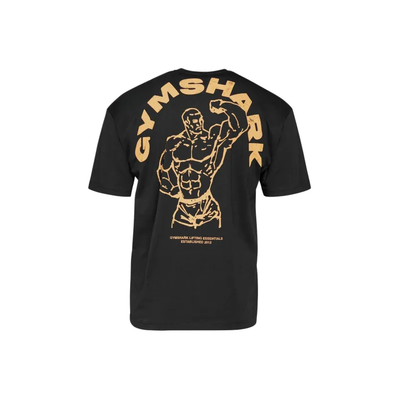 GYMSHARK Bodybuilding Graphic T Shirt Men's Black-1