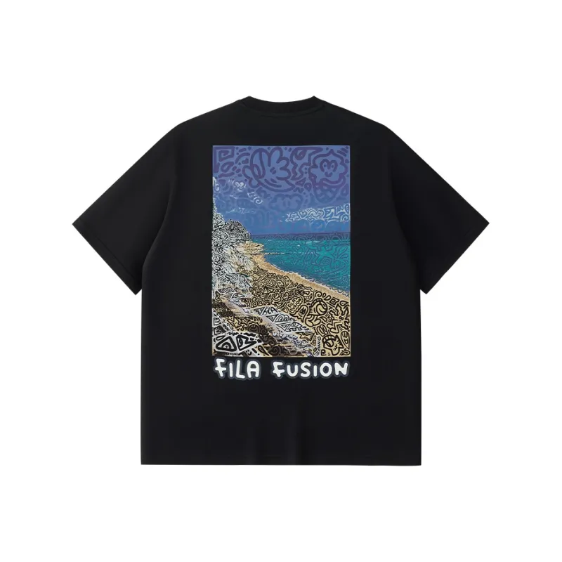 FILA FUSION x MR.DOODLE T Shirt Unisex Black-1