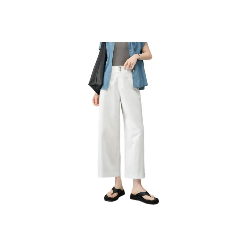 YALIDA Casual Pants Women's White-0