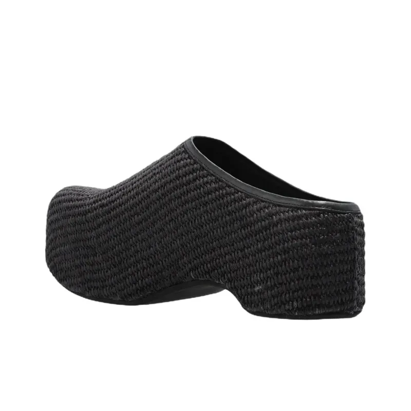 MARNI Rubber Sole Closed Toe Slippers Women's Black-3
