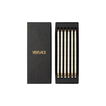 VERSACE Graphite Core 6 Pcs Set Medusa Gala Pattern Pencils