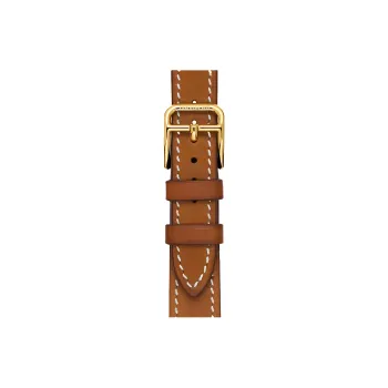 HERMES Calfskin Watch Refurbishing 25mm Unisex Chestnut Gold WKB0061WK37103