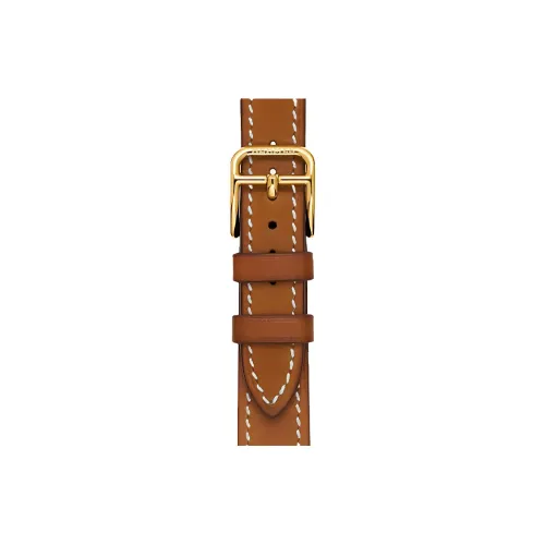 HERMES Calfskin Watch Refurbishing 25mm Unisex Chestnut Gold WKB0061WK37103