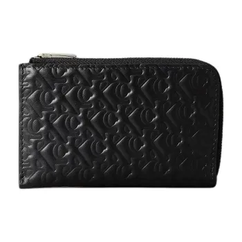 CALVIN KLEIN Leather Card Holder Women's Black