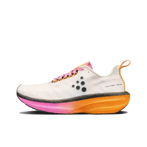 CRAFT Anti Slip Wear Resistant Low Top Casual Marathon Long Shoes Women's White Pink