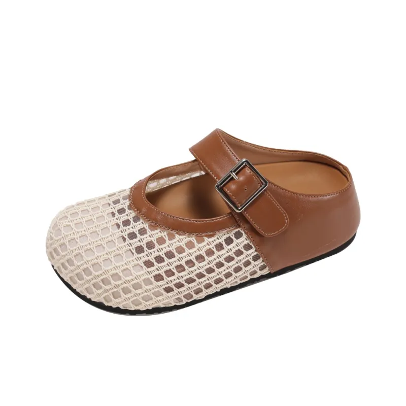 Medd Rubber Sole Stitching Slip Resistant Closed Toe Slippers Women's-0