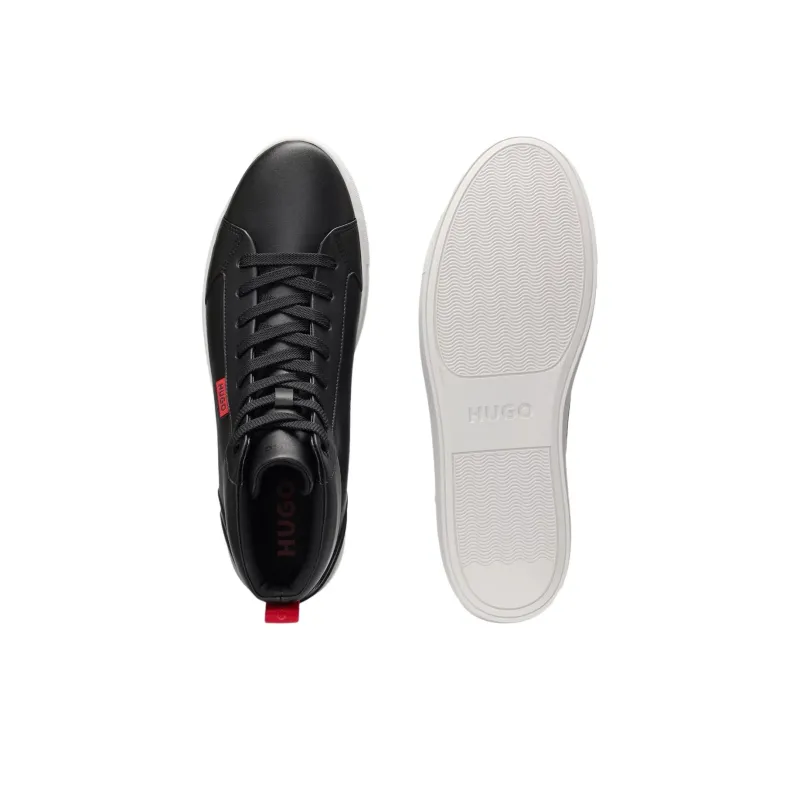 HUGO BOSS High Top Skateboard Shoes Men's Black-4