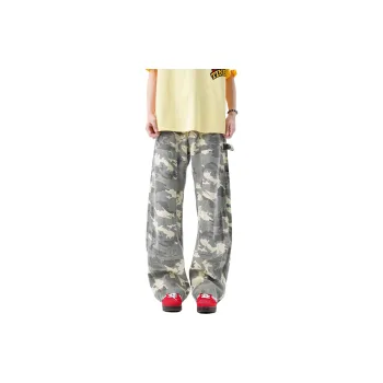 Ang2 Stu Cargo Pants Unisex Camouflage Yellow
