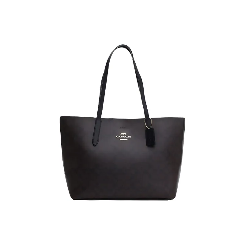 COACH Avenue Canvas With Leather Tote Bag, Shopping Bag, Handbag, Shoulder Bag Women's-0
