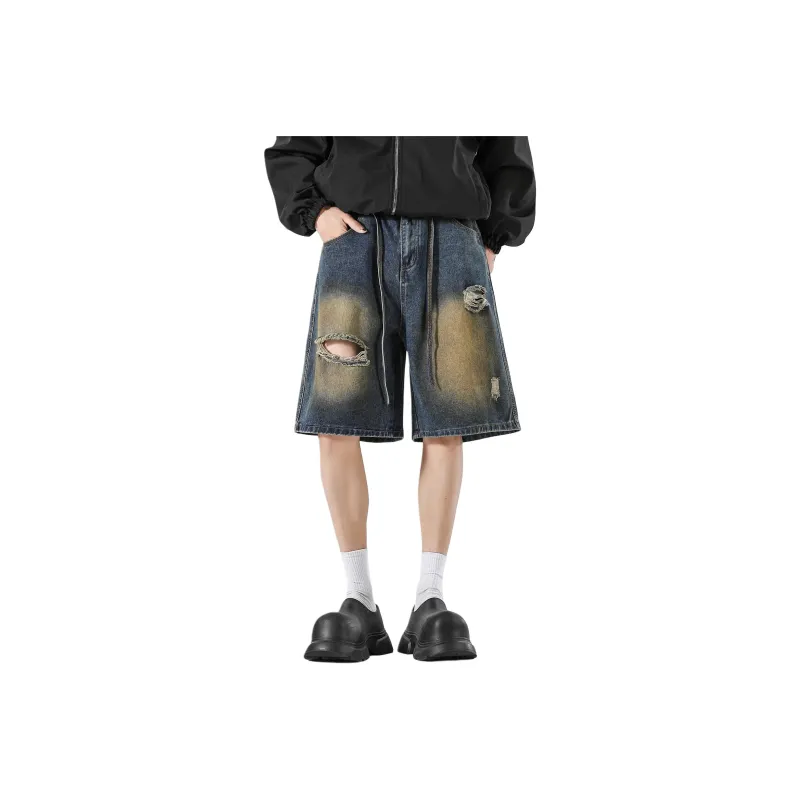 PISYPOX Denim Shorts Unisex Washed Color-2