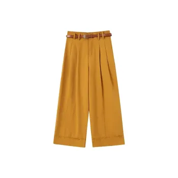 GULIANFEI Casual Pants Women's Yellow