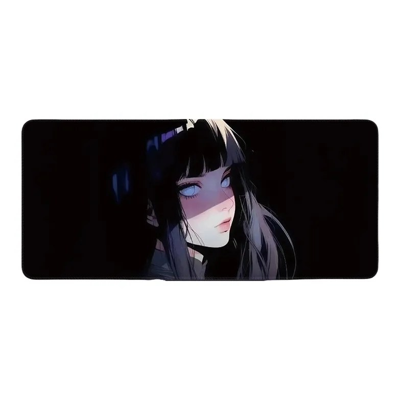 DANYIN Premium Black Hinata Hyuga Naruto Extra Large Anime Esports Office Computer Keyboard Thick Table Mats Mouse Pads-3