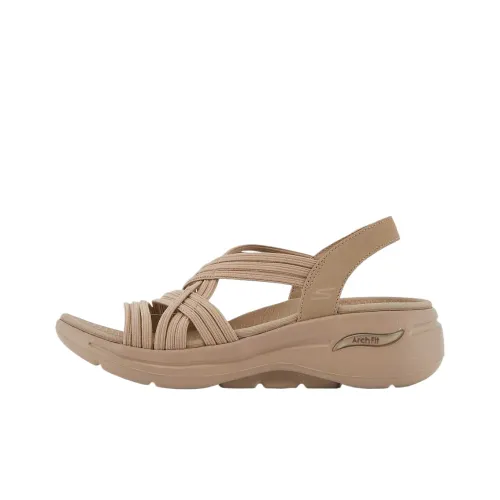 Skechers Go Walk Arch Fit One Strap Sandals Women's Brown