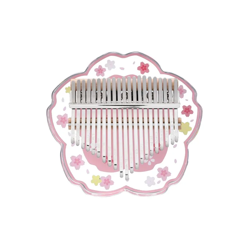 Hluru Huashu. Transparent Flower Kalimba 17 Tone/21 Tone, Acrylic Material, Panel Style Thumb Piano-2