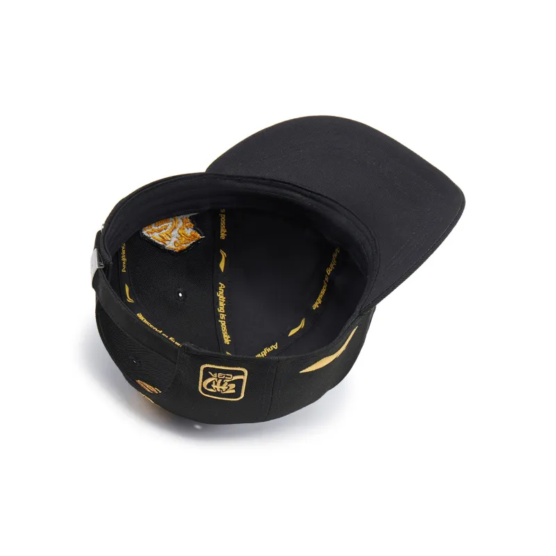 LiNing CBA Collection Cotton Baseball Caps Unisex Black-3