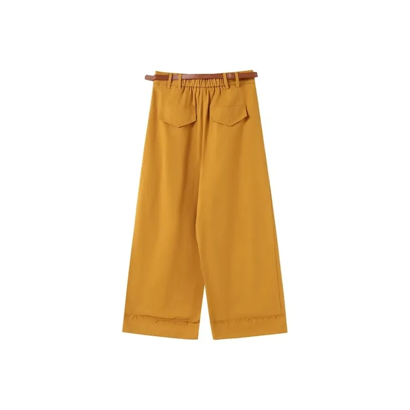 GULIANFEI Casual Pants Women's Yellow-1