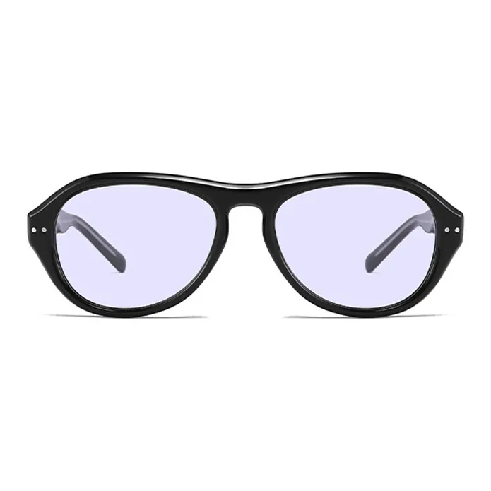JIANGDAREN Plate Frame Round Sunglasses Unisex-3