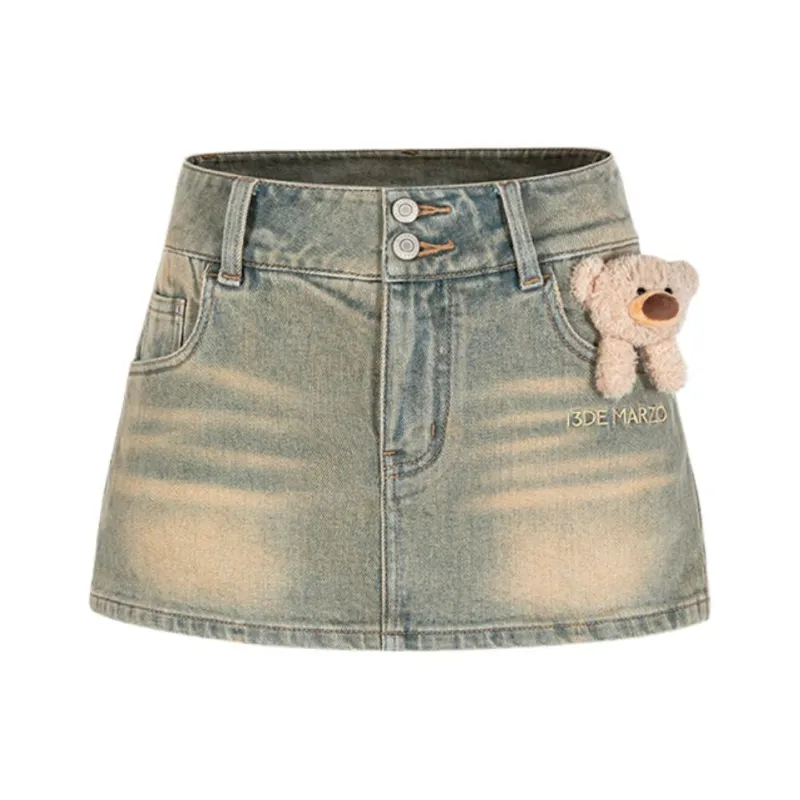 13 DEMARZO Denim Short Skirts Women's-0