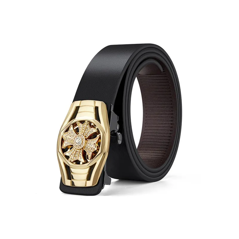 YUZHAOLIN Cow Leather Belts Men's Width 3.5CM-6