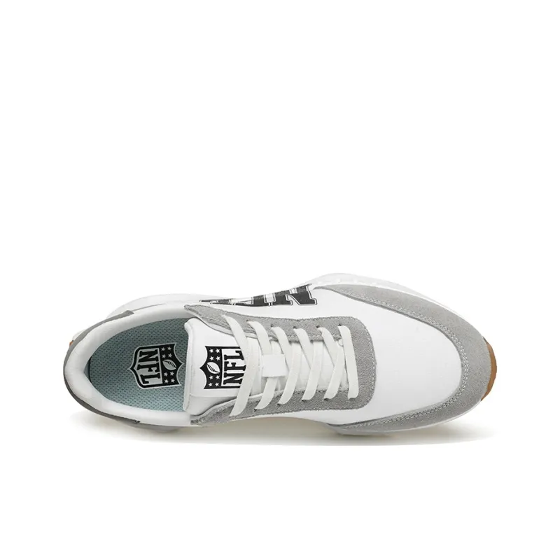 NFL Basic Logo Low Top Casual Shoes Unisex Gray White-3
