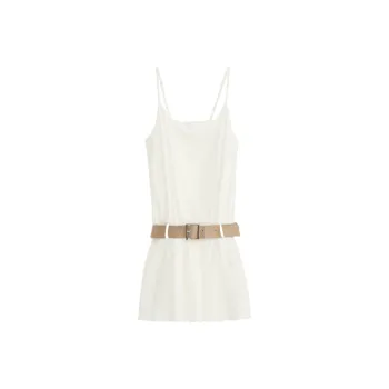 ZXZA Slip Dresses Women's White