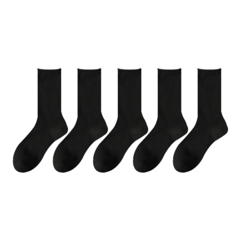 AOKANG Mid Calf Socks Women's 5 Pack-12