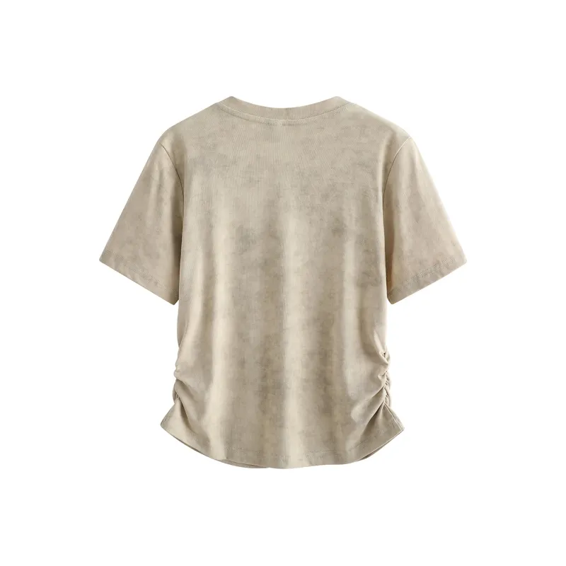 PAL ONGACO T Shirts Women's Tie Dye Khaki-1