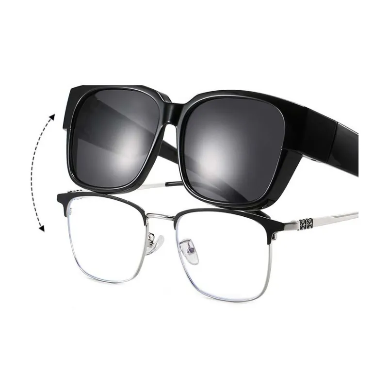 MUYKUY TR/Memory Plastic Square Sunglasses Unisex-1