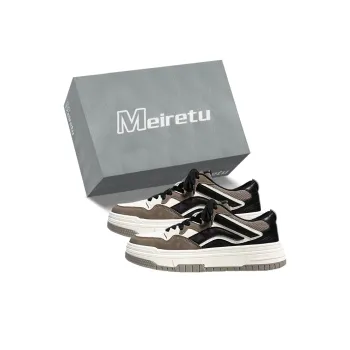Meiretu Slip Resistant Shock Absorbers Low Top Skateboard Shoes Men's