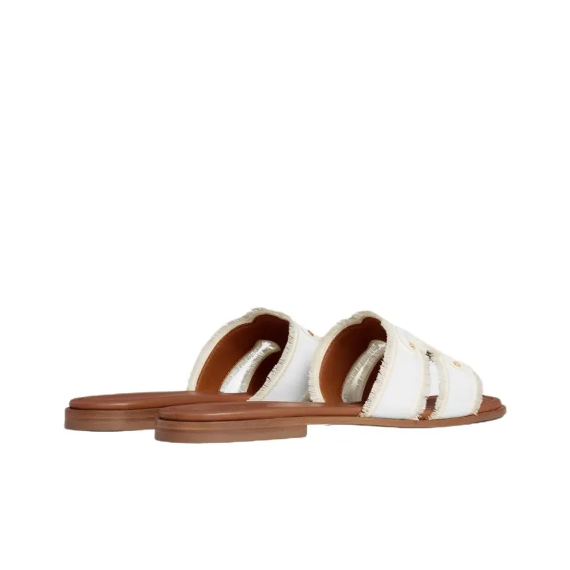 CELINE Slide Slippers Women's White-3