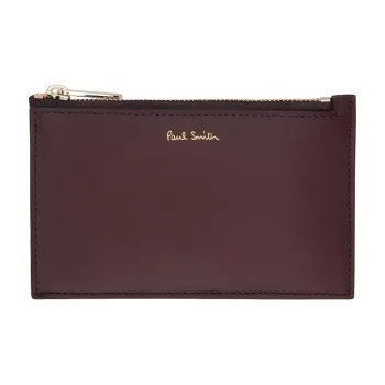 PS By Paul Smith Cow Leather Wallet Unisex Burgundy
