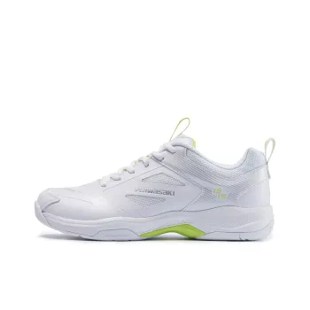 Kawasaki Brocade Fruit Slip Resistant, Abrasion Resistant, Breathable Low Top Badminton Shoes Unisex White Green
