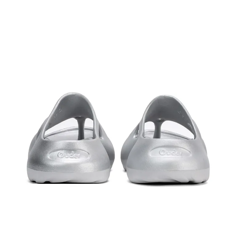 Ouder Souffle Abrasion Resistant Slip Resistant Flip Flops Women's Shimmering Silver-4