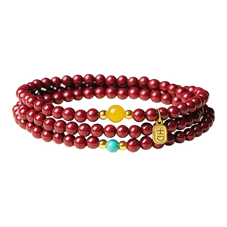 ZUIWENGLANGYASHANWENCHUANG Cinnabar Bracelets Unisex-0