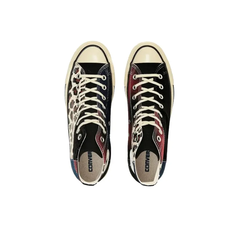Converse All Star Aged Anti Slip Wear Resistant High Top Canvas Shoes Unisex Black Blue-2