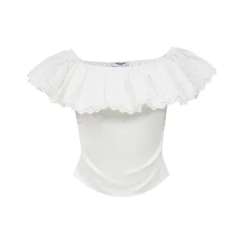 VERO MODA Crop Tops Women's Raw White