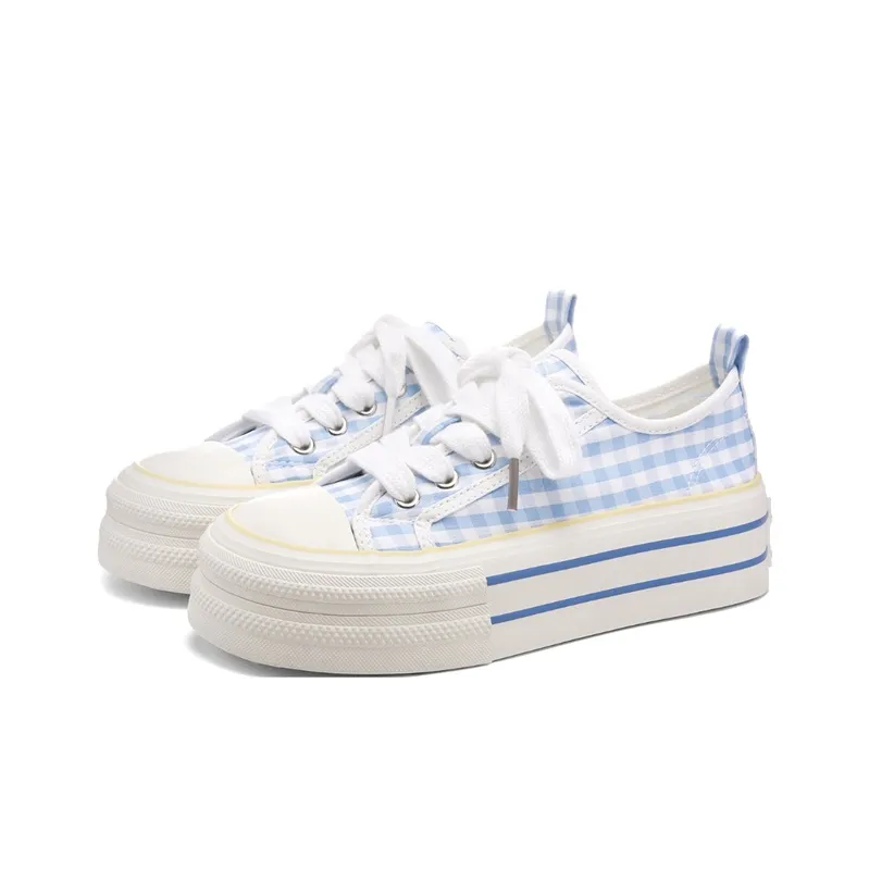 The New Age Family Low Top Canvas Shoes Women's Light Blue-1