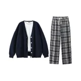 Clothing Set (Navy Blue Sweater+Black Pants)