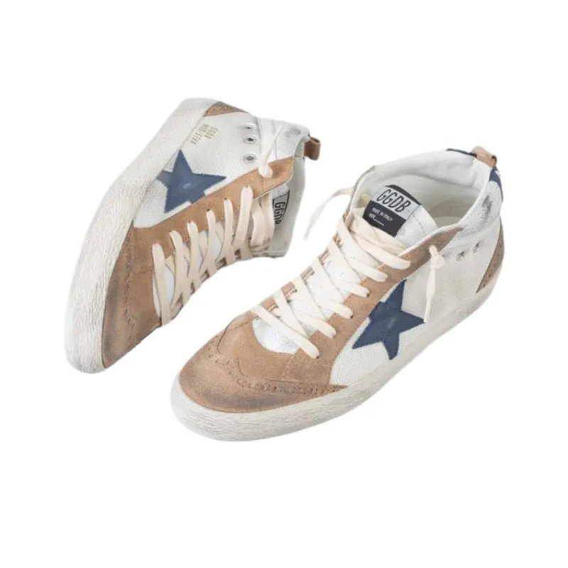 Golden Goose Mid Star Low Top Skateboard Shoes Men's Brown-4
