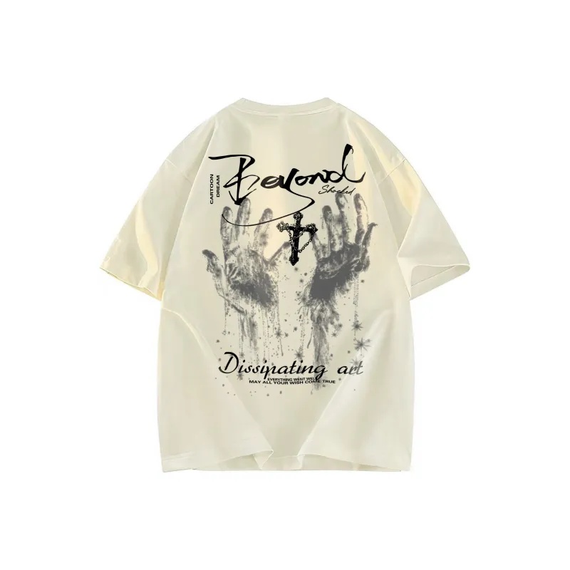 A02 T Shirts Unisex Light Beige Apricot-1