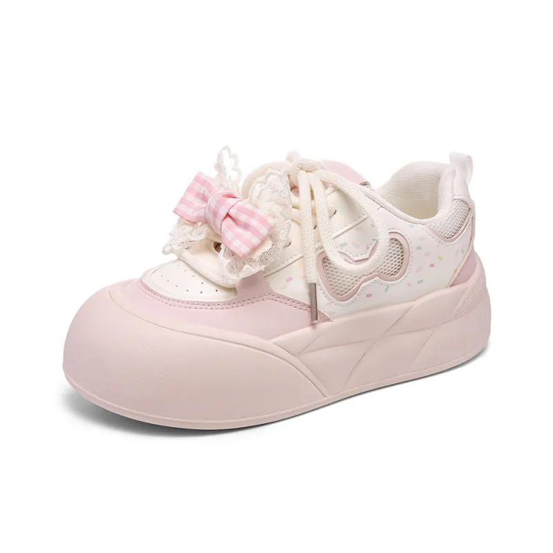 Lovely You Abrasion Resistant Lightweight Cushioning Low Top Skateboard Shoes Women's-1